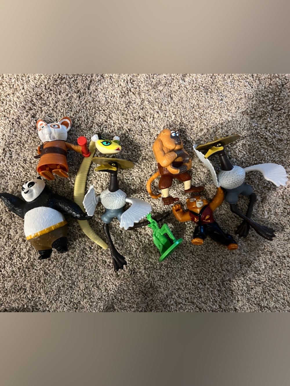 Kung Fu Panda Assorted Kids Toy Animal Figures - Multi-Color Playset
